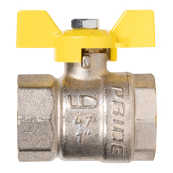 Кран шаровой латунный LD Pride 47.25.В-В.Б GAS Ду25 Ру40 (бабочка)