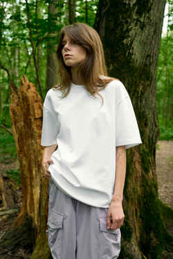 Футболка Nothomme Blue Coolmax Loose Solid Color T-shirt "White"