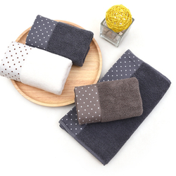 Полотенце 35/75 (махра горох на кромке) 7я