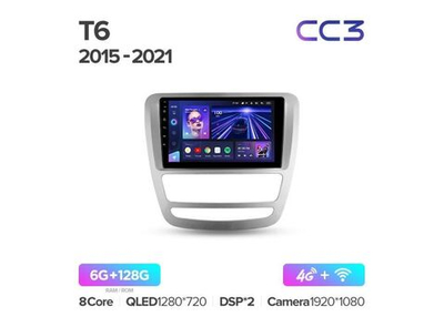 Магнитола Teyes CC3 6-128 JAC T6 1 2015 — 2021 9.0"