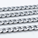 Цепочка, цвет серебро (родий), размер звена 9,5*7 мм, цена за 50 см
