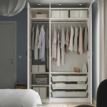 Гардероб - IKEA PAX/FLISBERGET/ПАКС/ФЛИСБЕРГЕТ ИКЕА, 150x60x236 см, белый/светло-бежевый