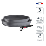 Набор посуды со съемной ручкой Tefal Ingenio Natural Force 3 предмета 22/26 см L3969202