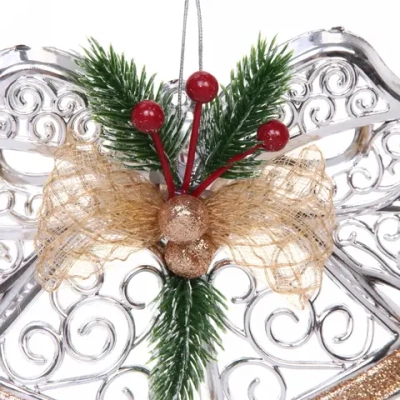 Украшение новогоднее «Яркие краски зимы» 20*15 см, Серебро/шампань