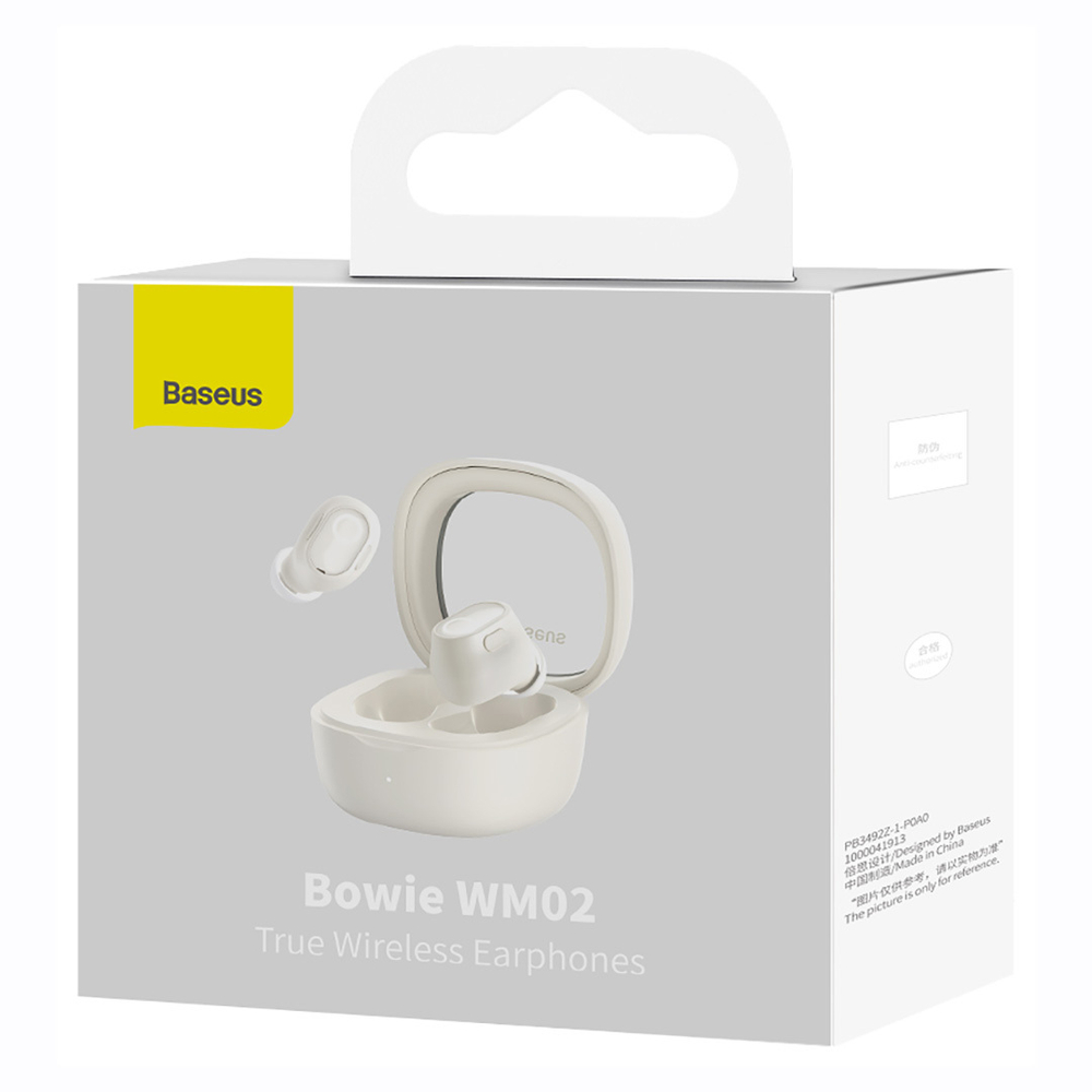 Беспроводные наушники Baseus Bowie WM02 True Wireless Earphones - White