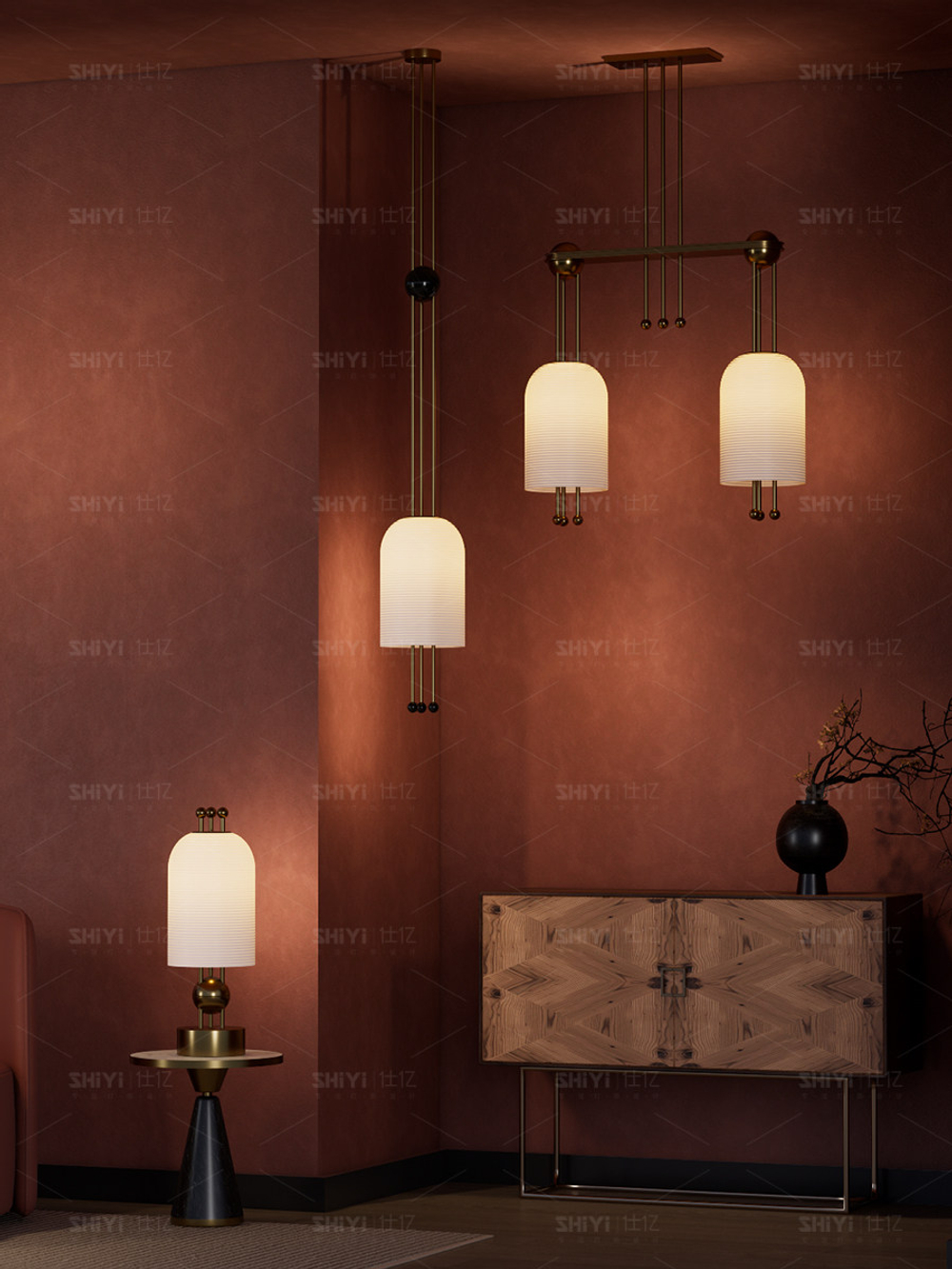 Ceiling design lamp Lantern by Apparatus (1 lampshade )