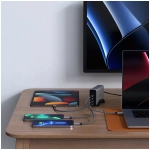 Сетевое зарядное устройство Satechi 4хUSB-C, PD, GaN, 165Вт, серый космос
