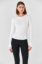 Лонгслив приталенный с рельефом