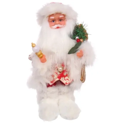 Дед Мороз - Лесовичок «Лесной гость» 30 см, Красный/белый