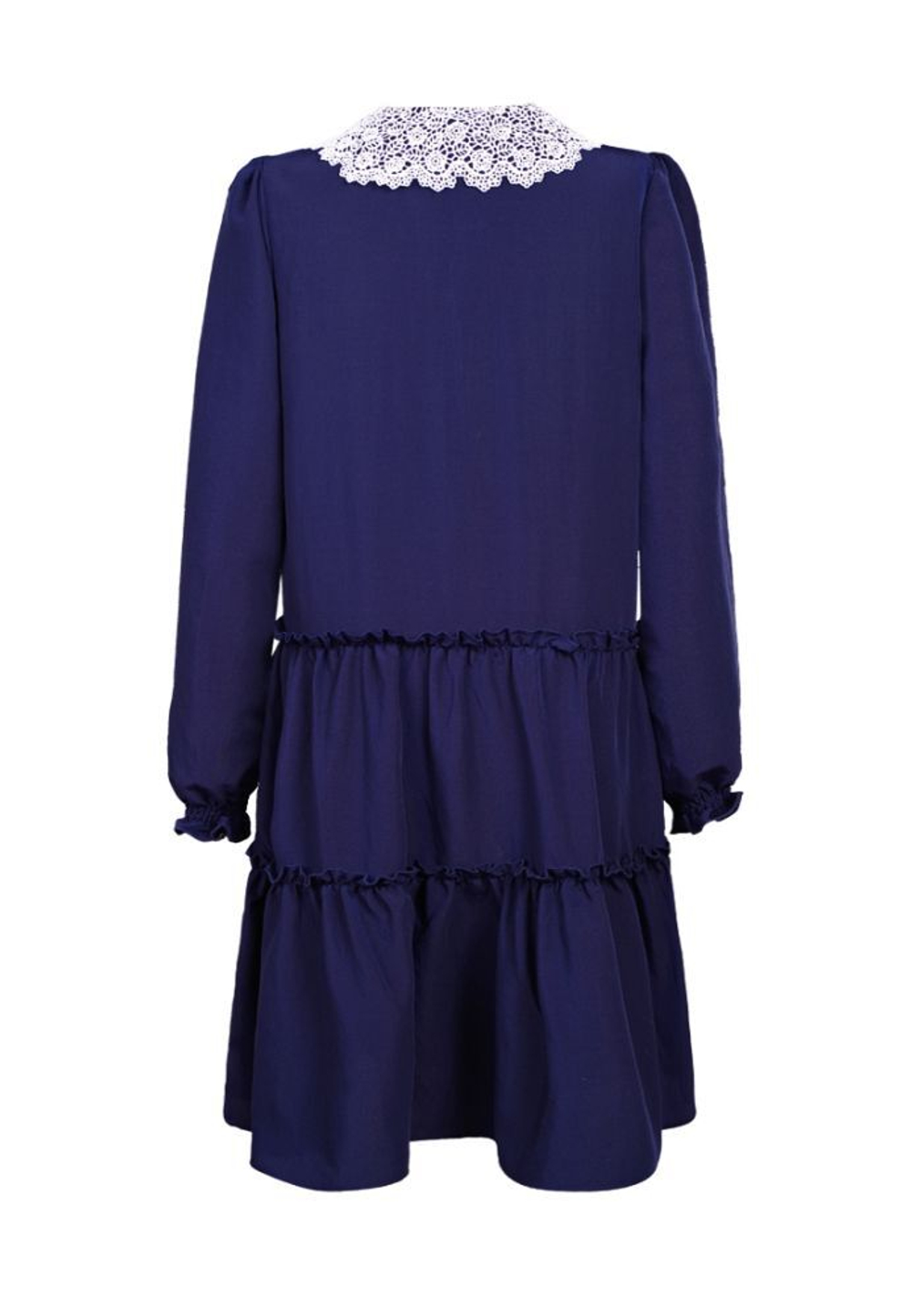 Платье CIAO KIDS Темно-синий/Накладной воротник из белого кружева Девочка