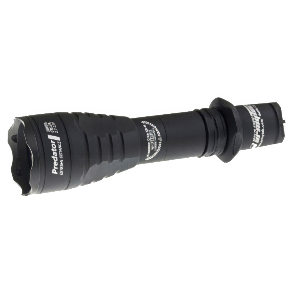 Тактический фонарь Armytek Predator V3 XP-E2 (зелёный свет) — зеленый свет, не привлекающий внимания, идеально подходит для охоты и тактических операций.