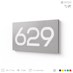 Номер на дверь 629, табличка на дверь для офиса, квартиры, кабинета, аудитории, склада, серая 120х70 мм, Айдентика Технолоджи