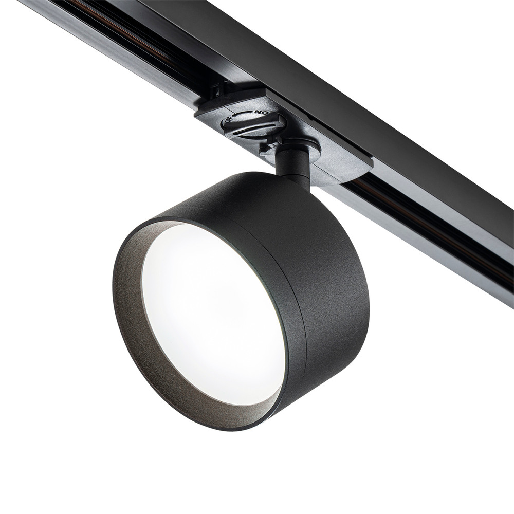 Светильник для однофазной трековой системы 1x15Вт GX53, металл, черный матовый