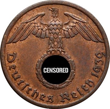 1 рейхспфенниг 1939 Германия (Третий рейх) "A"