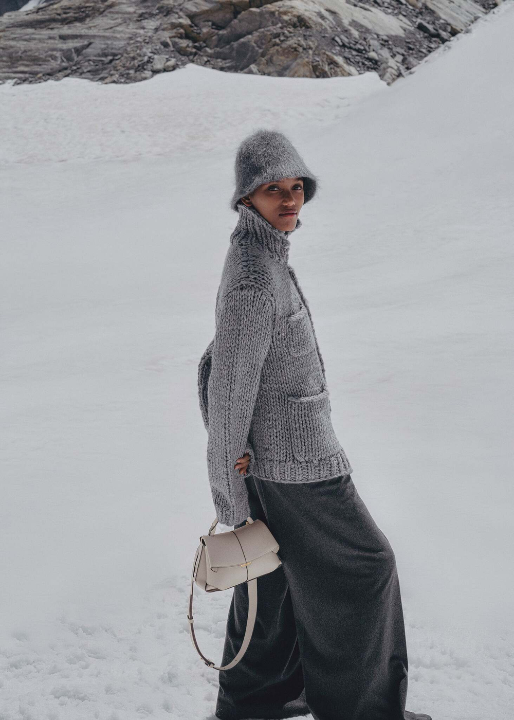 POLENE СУМКА MOKKI MINI, ДЫМЧАТЫЙ