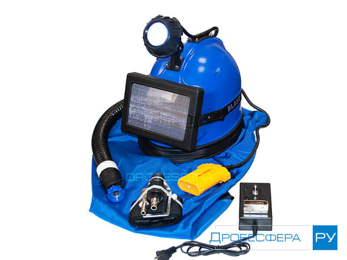 Шлем пескоструйщика с фонарём MASTER BLAST арт. HPOL