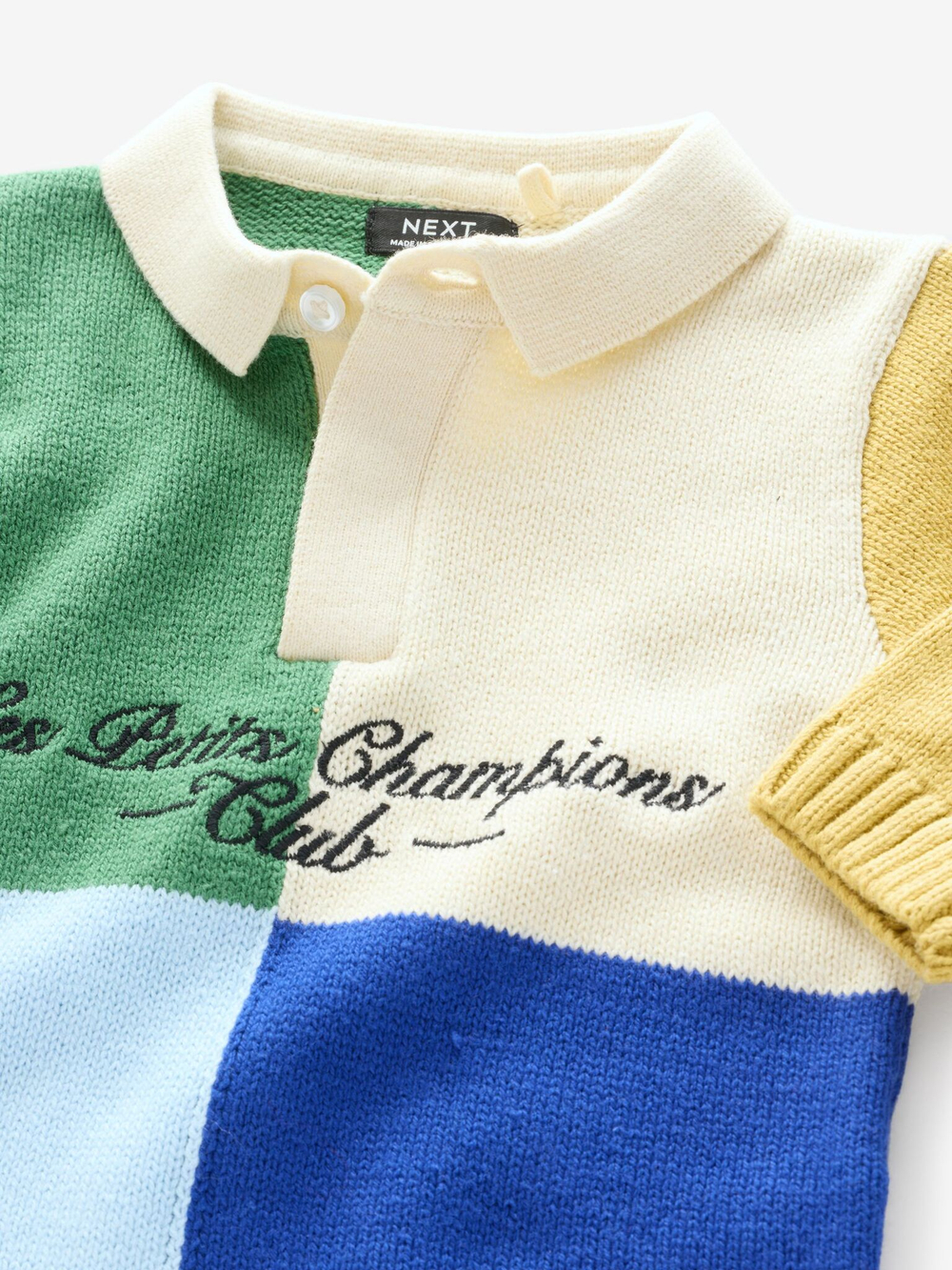 Поло с длинным рукавом для мальчика Next E27-763, Молочный, Зеленый