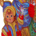 Плакат «Дед Мороз и внучка» 35 см