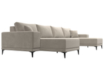 Диван П-образный Льюес, Бежевый, Микровельвет, 122415