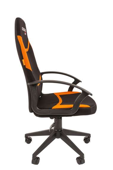 Кресло Chairman game 9 Россия ткань черно/оранжевый New