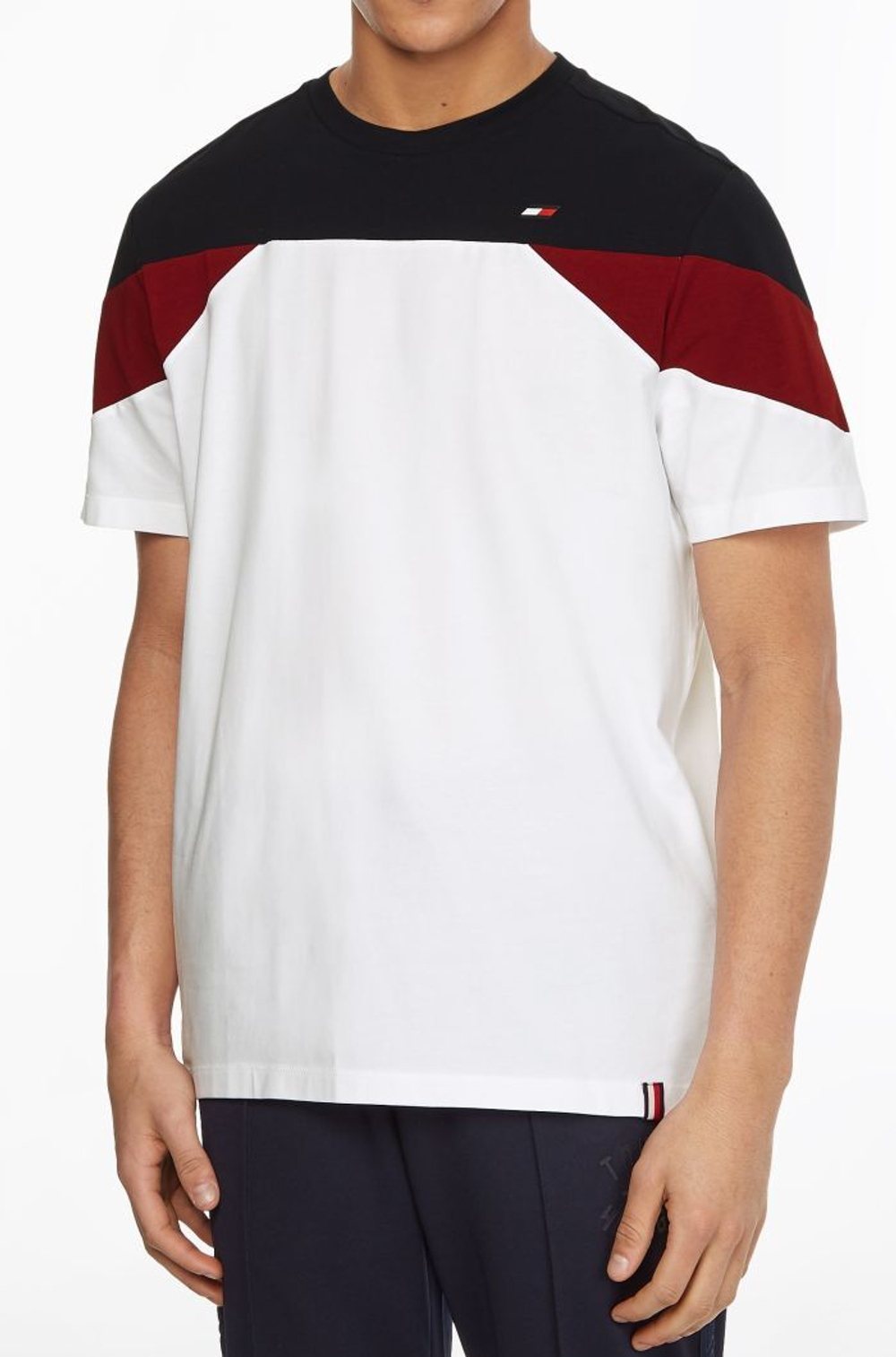 Мужская теннисная футболка Tommy Hilfiger Seasonal Short Sleeve Tee - white