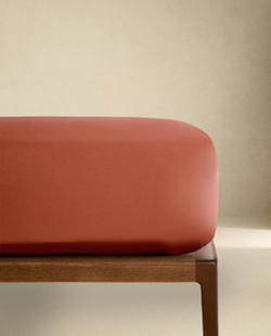 Простыня на резинке Zara Home перкаль, хлопок 100%, однотонный, 0051/900