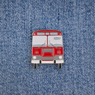 Значок автобус Лиаз 677 красный