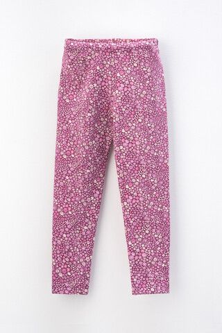 бриджи  для девочки  КР 4074/насыщенная клюква,осенний сад к405