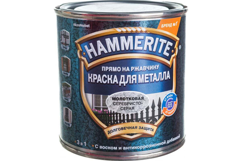 яяКраска Hammerite молотковая серебристо-серая (0,25л)