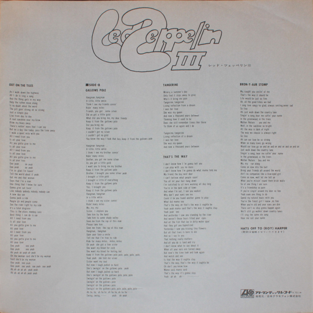 Led Zeppelin / Led Zeppelin III (LP)