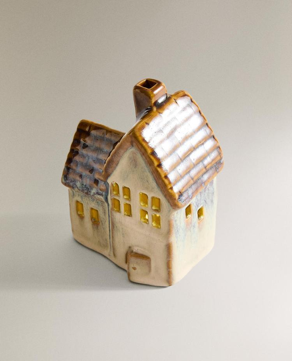 ZARA HOME РОЖДЕСТВЕНСКОЕ УКРАШЕНИЕ « ДОМИК» С ПОДСВЕТКОЙ, КОРИЧНЕВЫЙ