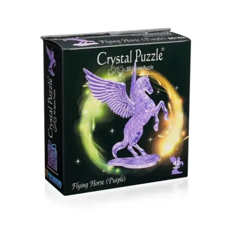 3D Crystal Pazzl Единорог фиолетовый