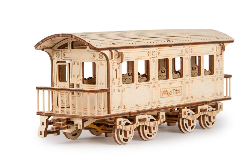 Механическая сборная модель Wood Trick Локомотив R17 с рельсами