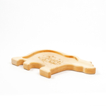 Деревянная менажница "Медведь" из кедра для подачи блюд и закусок с гравировкой "Never say Never"