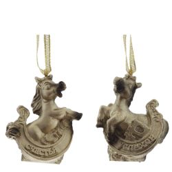 GAEM Фигурка декоративная подвесная "Лошадка", L4 W2 H5,5 см, 2в.