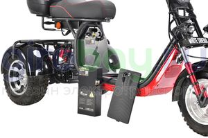 Электроскутер WHITE SIBERIA PRO TRIKE 3000W OFF-ROAD (Черный) фото №8