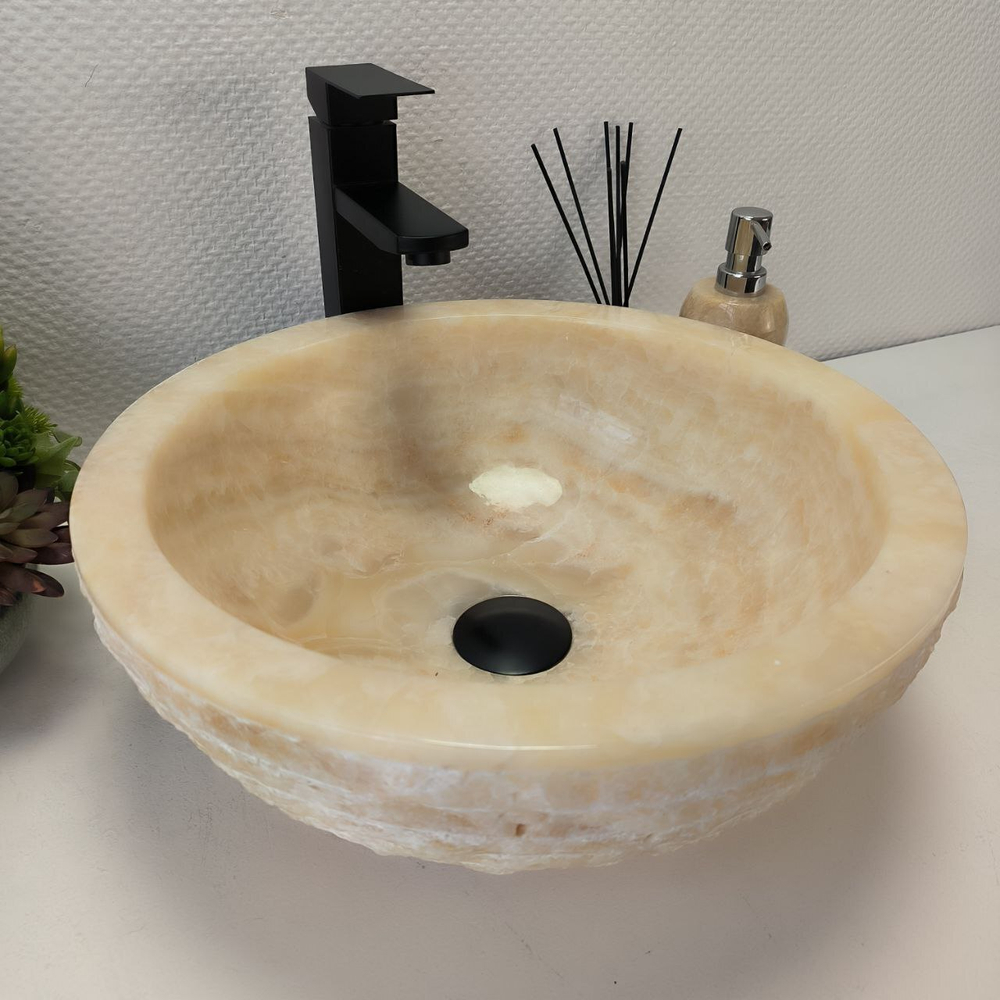 Раковина из оникса Bowl Yellow Marmo BO-63041 40*40*15 20