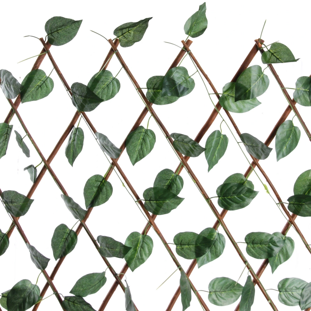 Забор декоративный «Яблоневый лист» при ширине 2 м высота 0,95 м (h-1,2м в сложенном), Зеленый