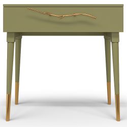 Консоль Арт Колор matte Стайл Голд Зеленая олива матовая