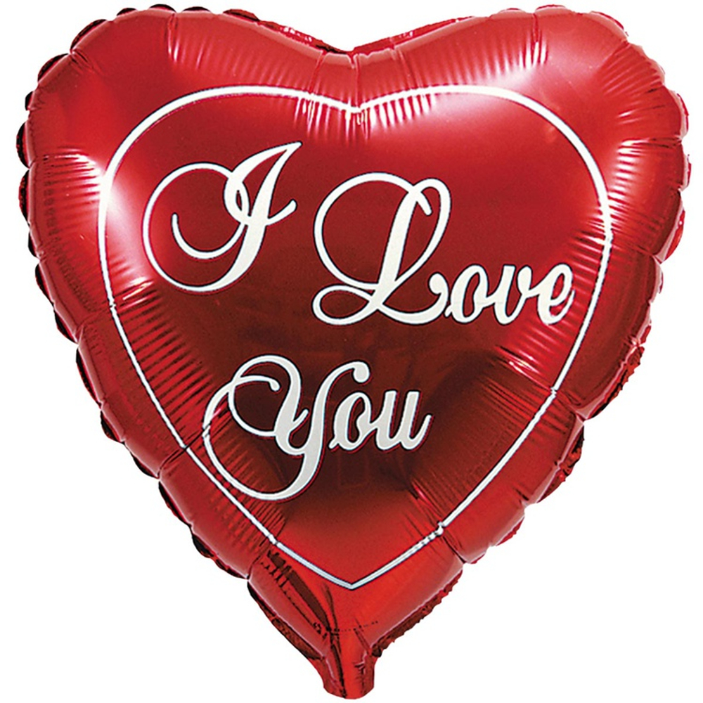 Шар сердце ILY 24"/61см