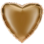 Шар фольгированный Сердце 46 см (Золотой)