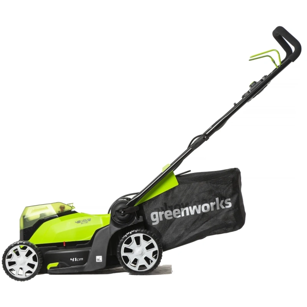 Газонокосилка аккумуляторная Greenworks G24X2LM41K2X 24В (2 x 4 Ач, ЗУ) нож 41 см, 2512607UD