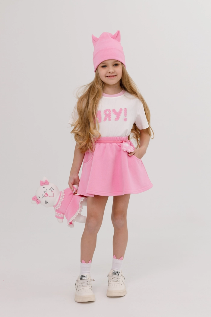 ФУТБОЛКА ДЕТСКАЯ РЕНТИ С ПРИНТОМ МЯУ