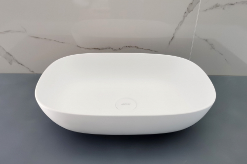 Раковина накладная ABBER Stein AS2637 белая матовая