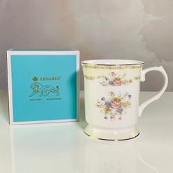 Lenardi 145-492 Кружка 350 мл FLEUR в под.уп.(х36)Костяной фарфор