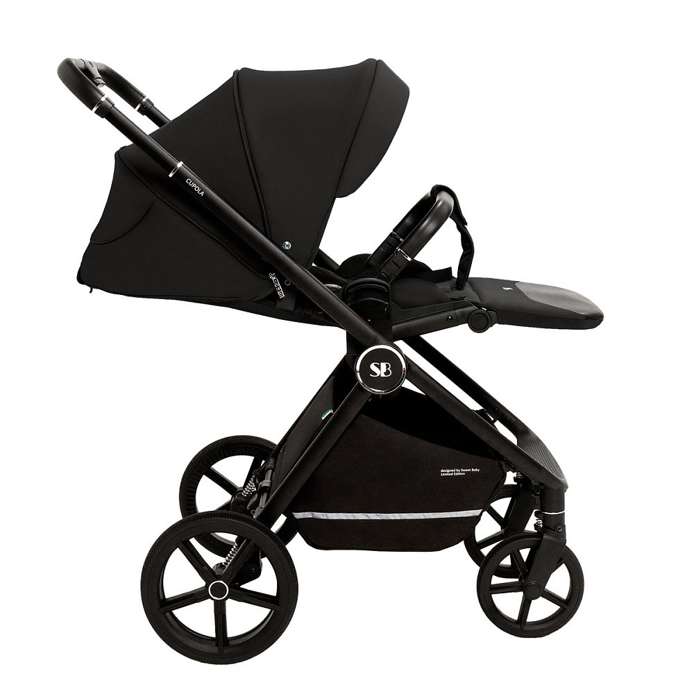 Коляска 4 в 1 Sweet Baby Cupola New + автокресло Elegante Plus с базой i-Size ISOFIX DK780 Moon Black