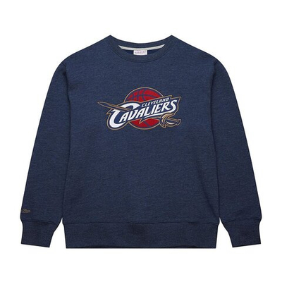 Толстовка Mitchell&Ness NBA Playoff Win 2.0 Crew Vintage Cleveland Cavaliers Sweatshirt, Navy Blue