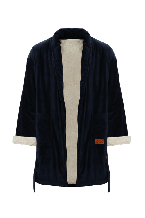 Теплый укороченный халат "Северный путь" на меху из натуральной овечьей шерсти