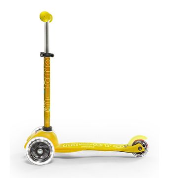 Самокат Mini Micro Deluxe Желтый LED Дисконт Box