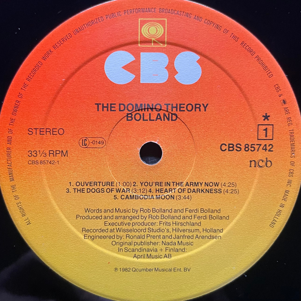 Bolland - The Domino Theory (Голландия 1982г.)